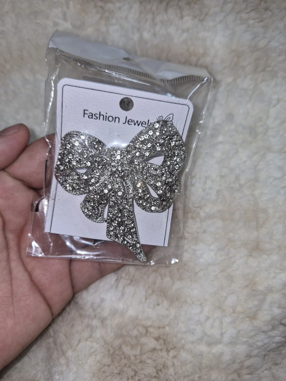 Silver Bow Statement Brooch - Fashion Jewelry